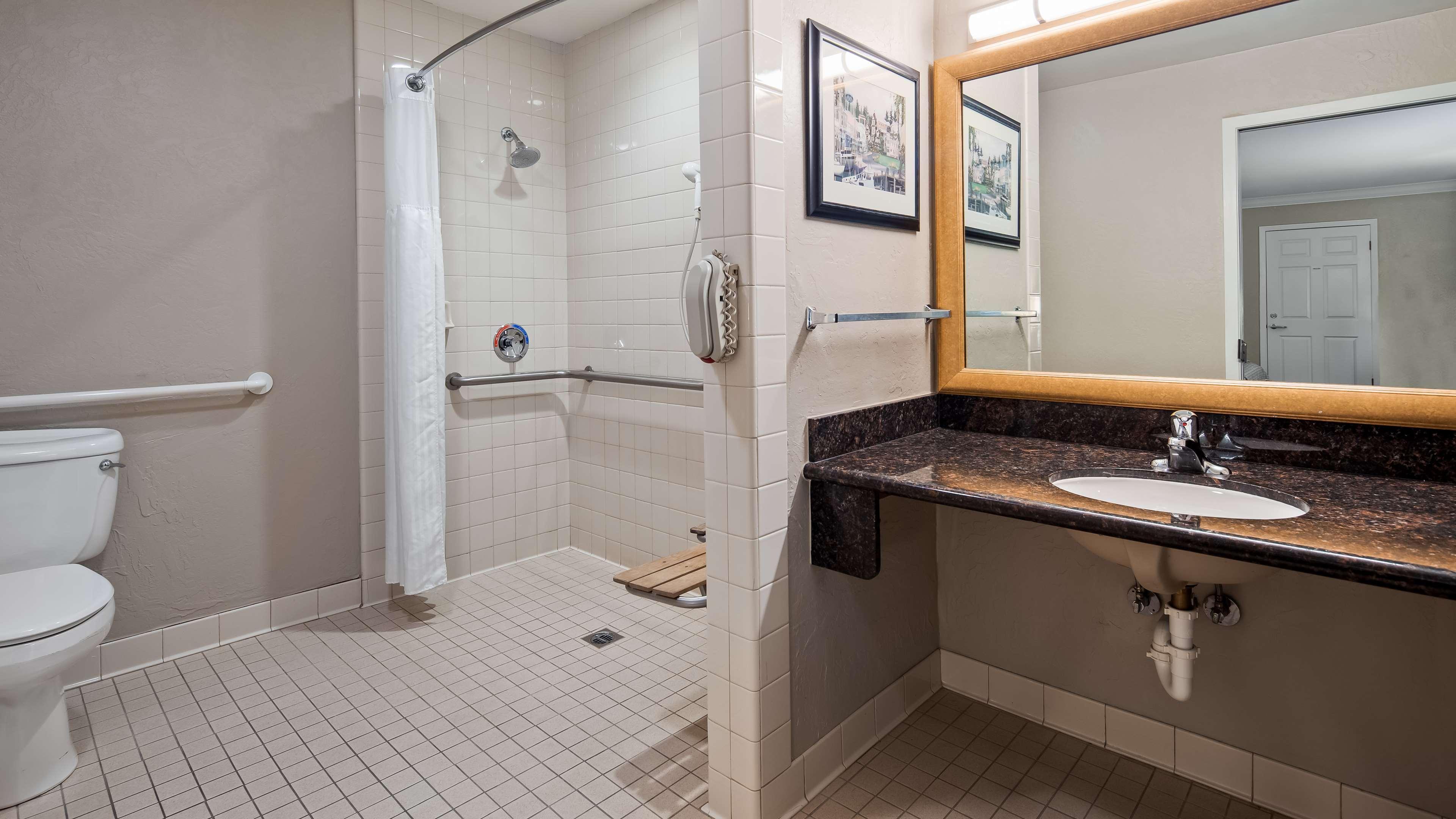 Double Room with Two Double Beds and Roll-In Shower - Disability Access