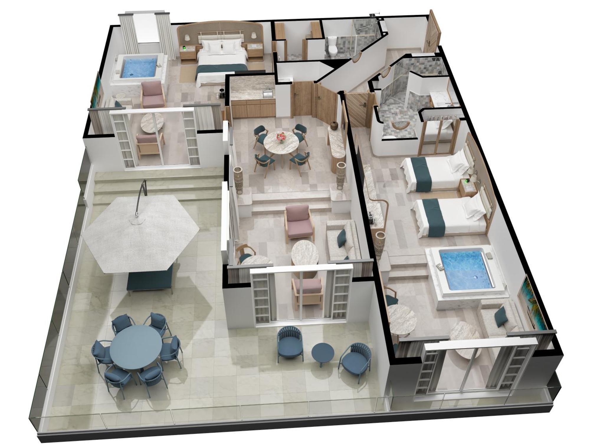 Two Bedroom Presidential Suite Ocean View - Kids & Teens Free,1645652554:JPEG