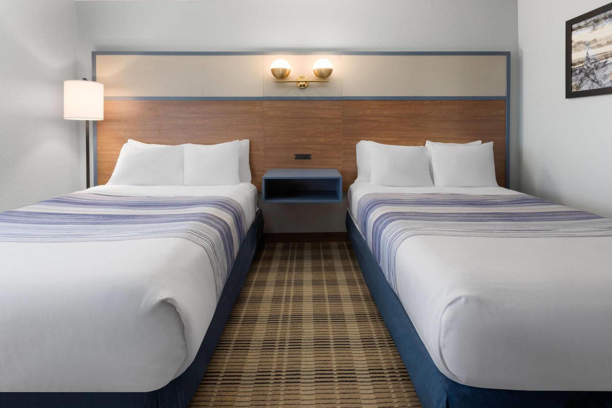 Double Room with Two Double Beds and Roll-in Shower - Mobility Access/Non-Smoking