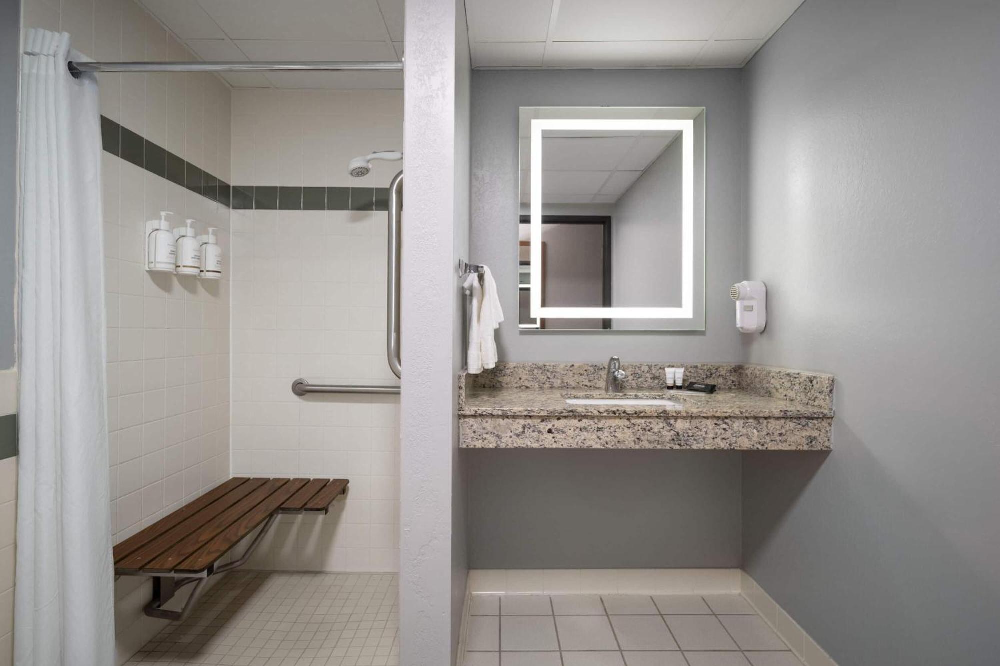 Queen Room with Two Queen Beds, Mobility Access and Roll-In shower, Non-Smoking