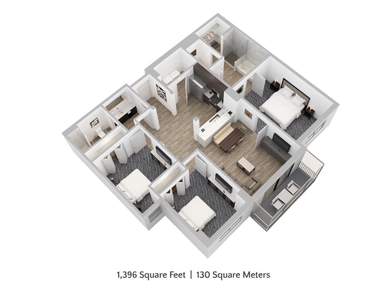 Three-Bedroom Two Bath Condo (Free Water Park Access)