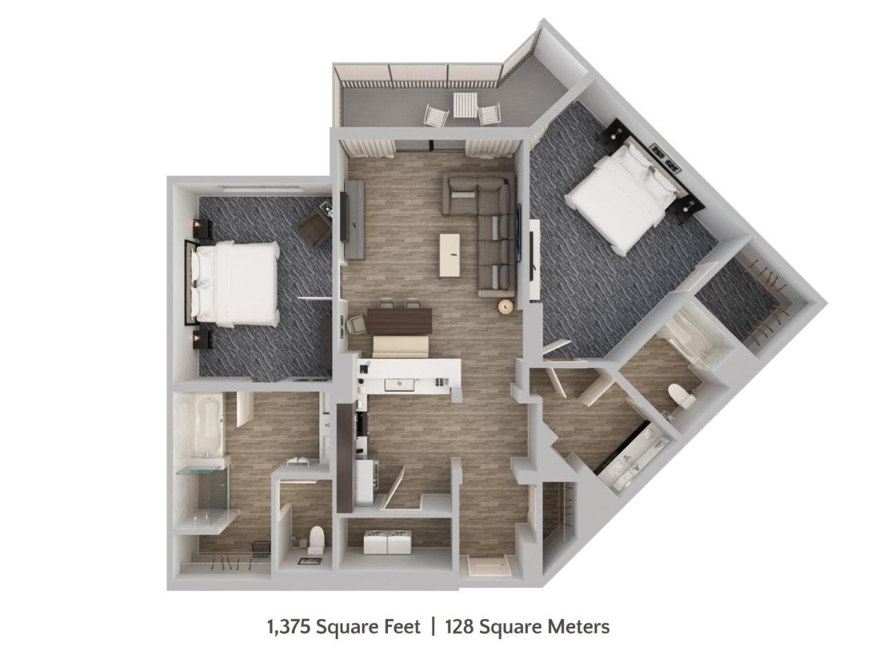 Two-Bedroom Condo Resort View (Free Water Park Access)